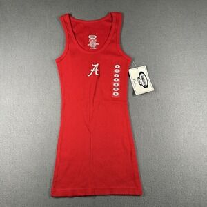 Alabama Crimson Tide Tank Top‎ Womens Small Red NCAA Football Script A Ribbed